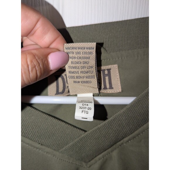 Duluth Trading Men's Size 3X Olive V neck Windshirt Windbreaker Jacket Pullover - Picture 5 of 5